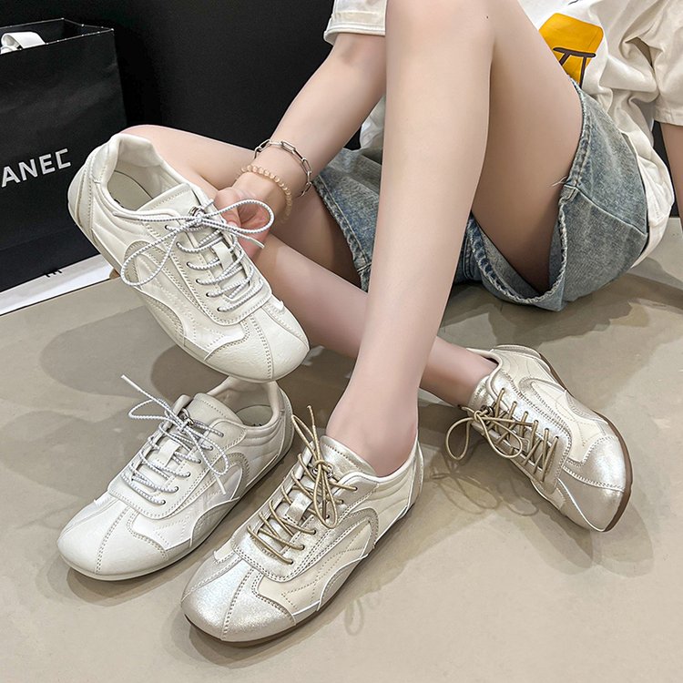 New Versatile Casual Shoes, Soft Sole Comfort Lace-up Flat Sneakers For Women
