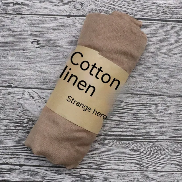 Cotton And Linen Scarf Ethnic Style Autumn And Winter Cotton And Linen Scarf Shawl Dual use Monochrome Khaki - Shop at LoveMi