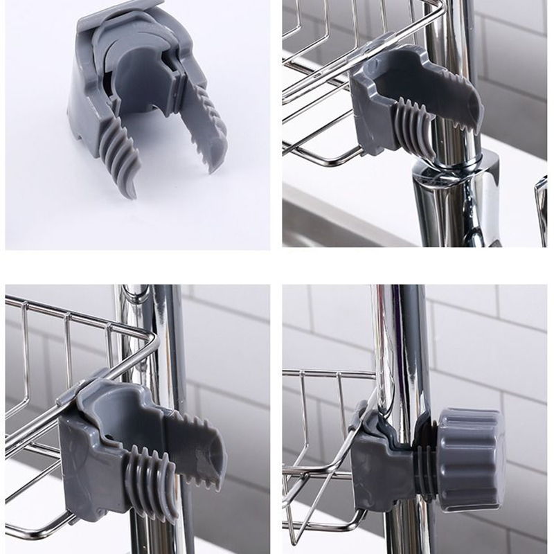 Adjustable Sink Drain Rack Sponge Storage Faucet Holder Soap Drainer Shelf Basket Organizer Kitchen Bathroom Accessories source detail image 8