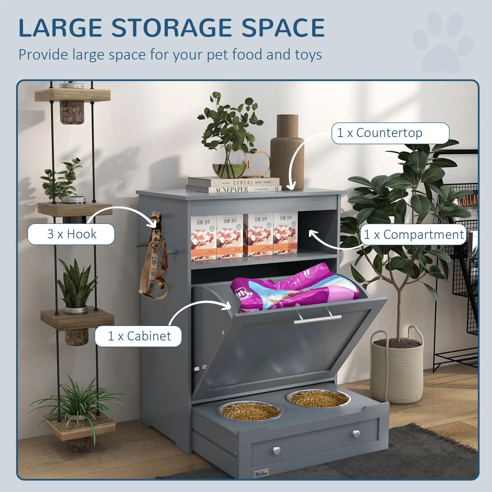Pet Feeder Stations, Lockers, Dog Food Storage