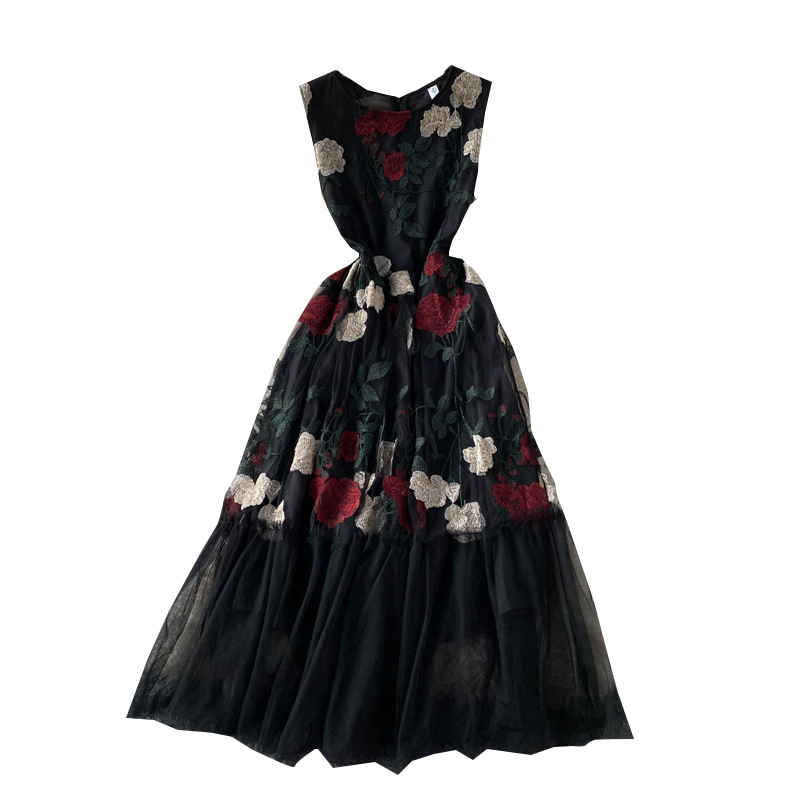 Mesh Floral Embroidered Dress, picture 2 of 5