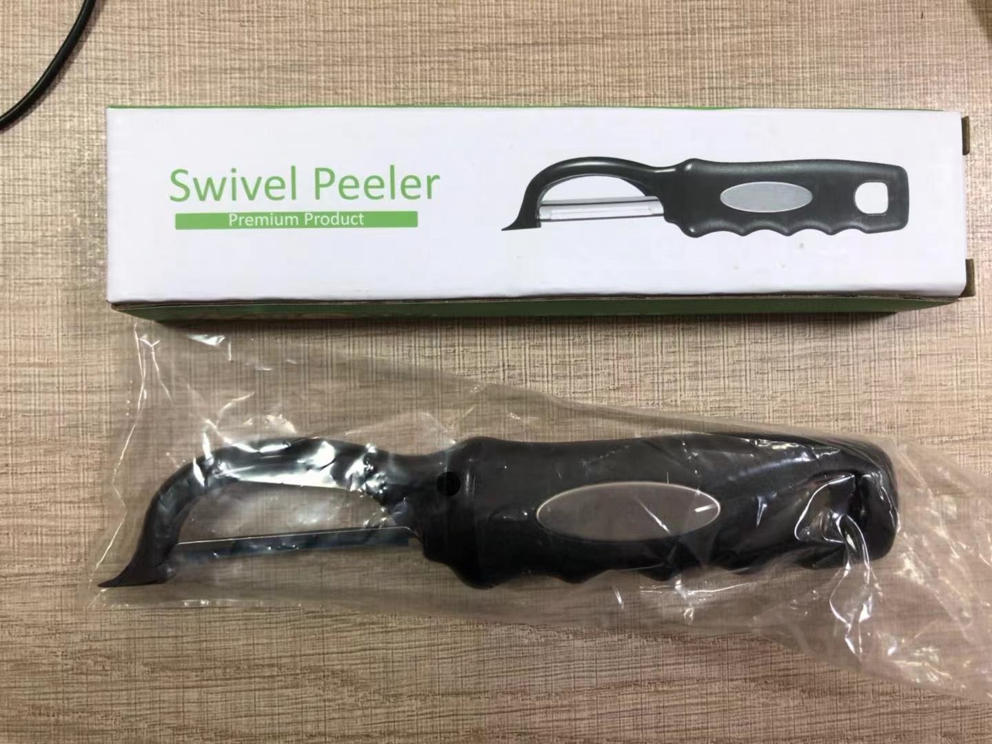 Title 2, Stainless Steel Peeler with Straight PP Plastic...