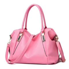 Women Totes Bag High Capacity Crossbody Shoulder Bags Soft Handbags - Pink - View 1