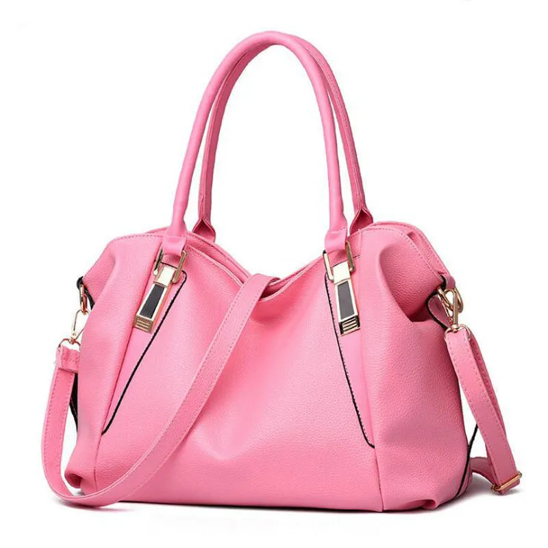 Women Totes Bag High Capacity Crossbody Shoulder Bags Soft Handbags - Pink
