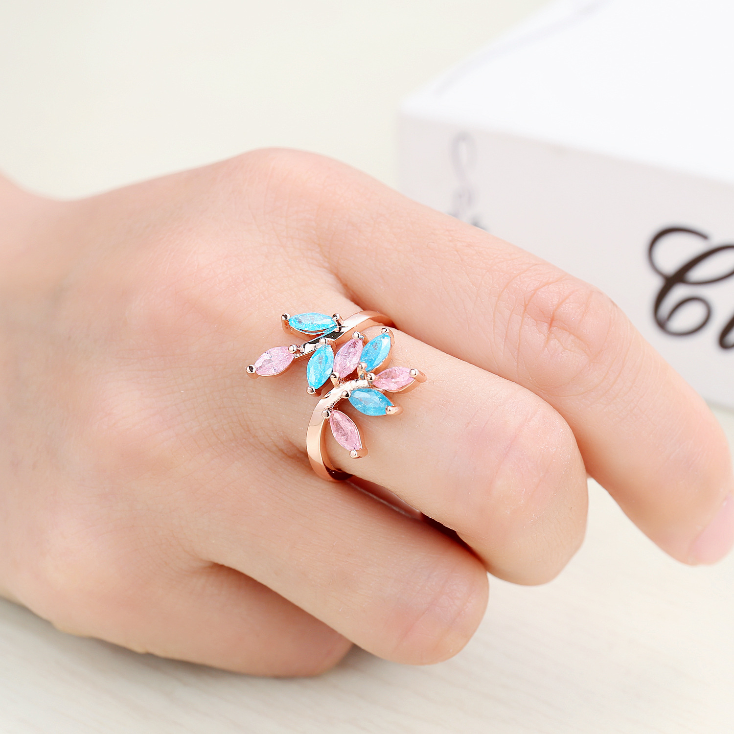 Ice Flower Zircon Jewelry Ring Jewelry