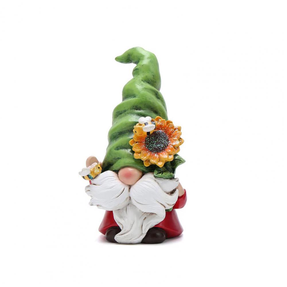 Garden gnome resin figurine faceless doll (red)