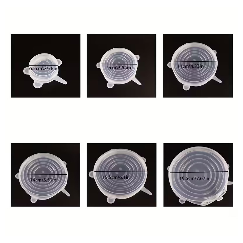 Kitchen Microwave Food Cover With 6 Silicone Lids, Extension Lid, Bowl Lid, Elastic Silicone Lid… image 11