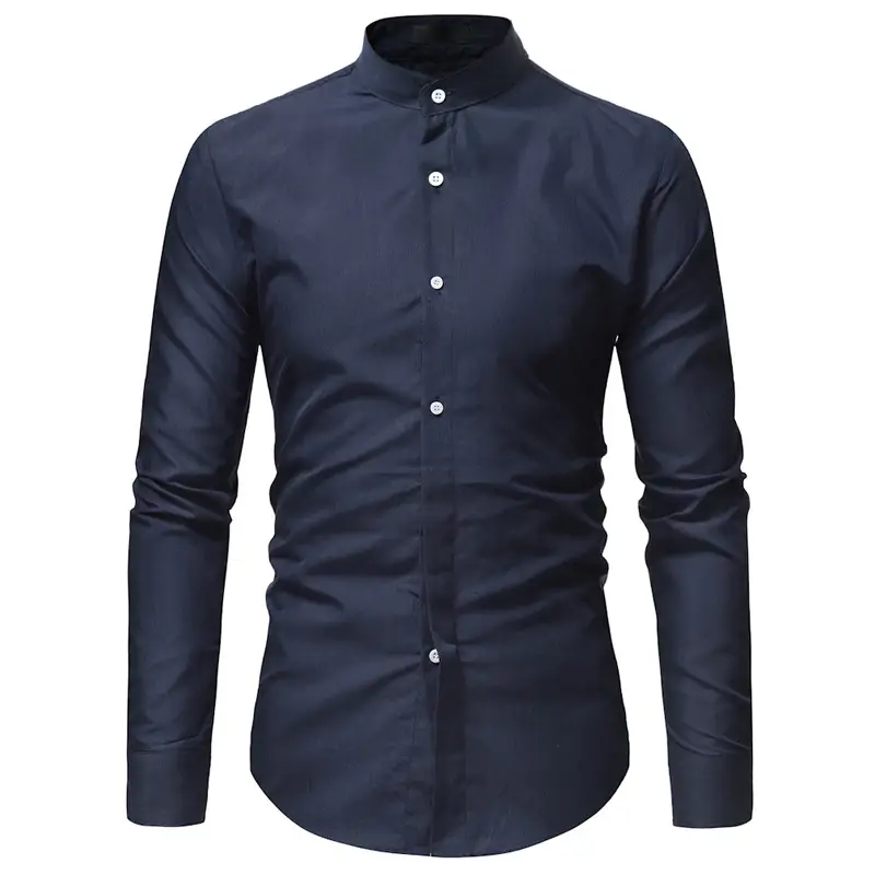 Men's Casual Slim Long-sleeved Shirt