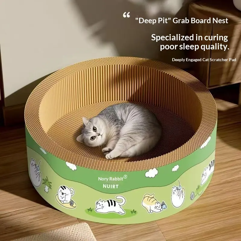 Deep Sleep Cat Scratching Board Extra-Large Bed