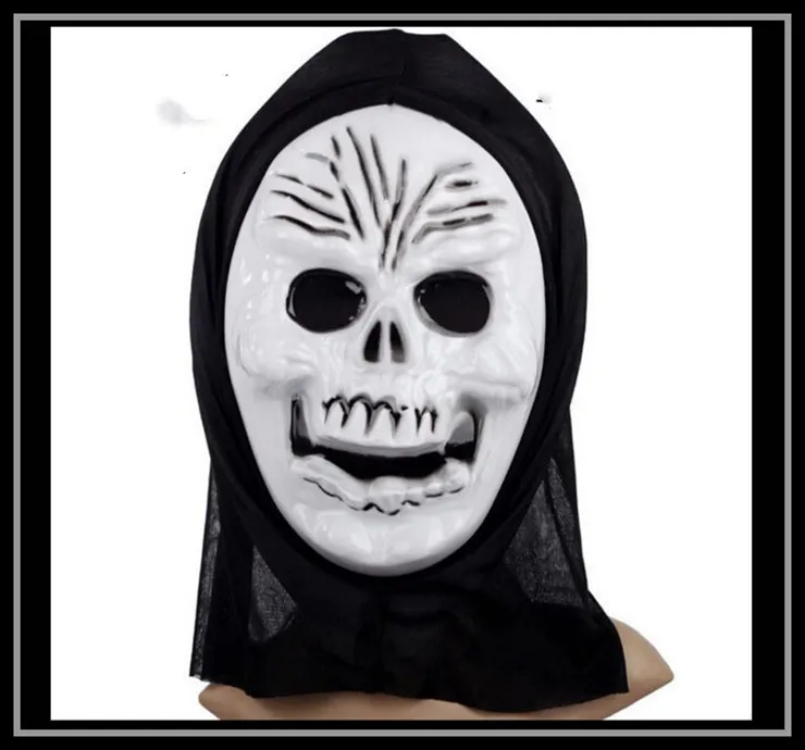 Compatible with Apple, Horror Whole Person Grimace Scared Screaming Hooded Skull Ghost Mask - Single New Round Face Mask