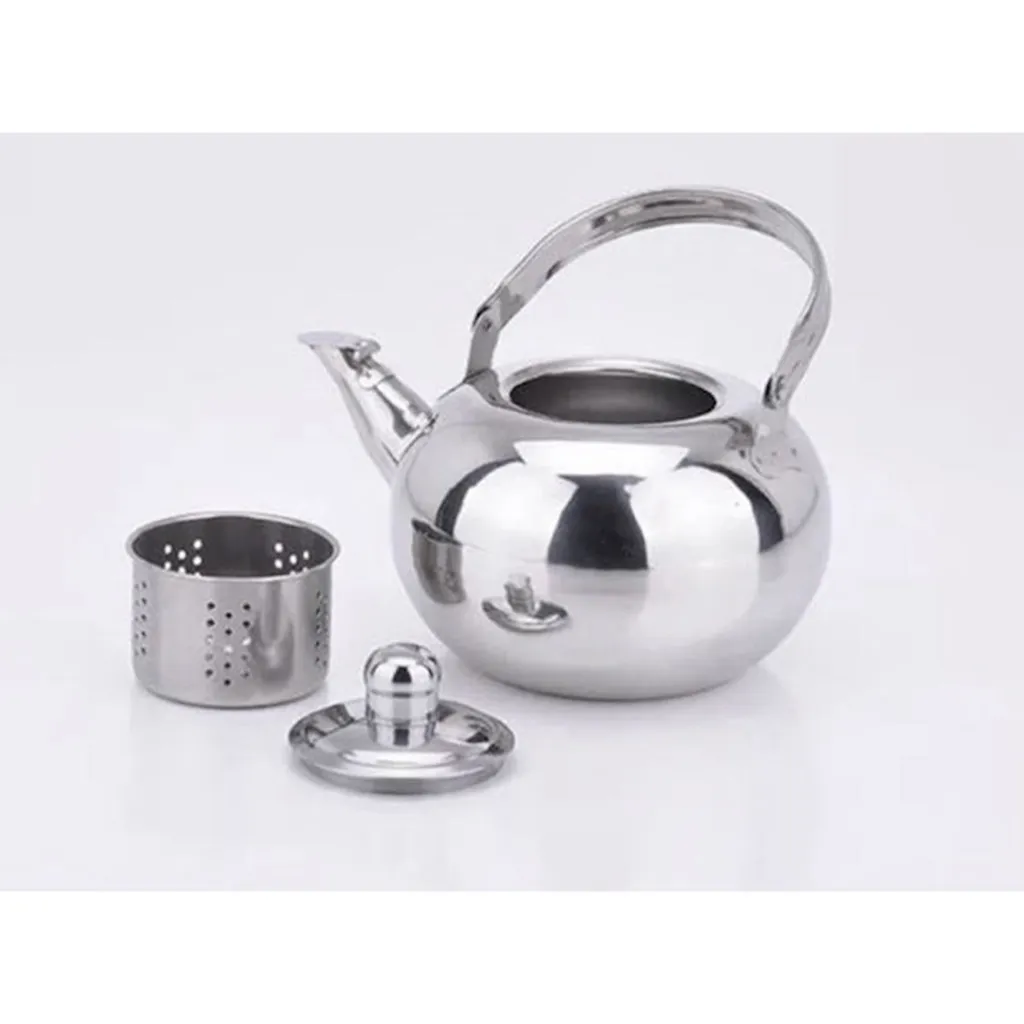 Thickened Stainless Steel Kettle Kettle Teapot Hot Milk Kettle Yellow Kettle Spherical Kettle – image 5