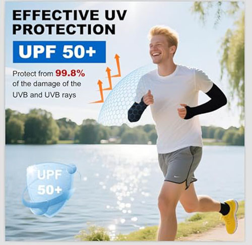 Unisex Cooling Ice Silk Sun Sleeves - UV Protection Thin Arm Guards For Outdoor Cycling, Breathable & Quick-Dry, One Size Fits Most, Elegant Gift Box