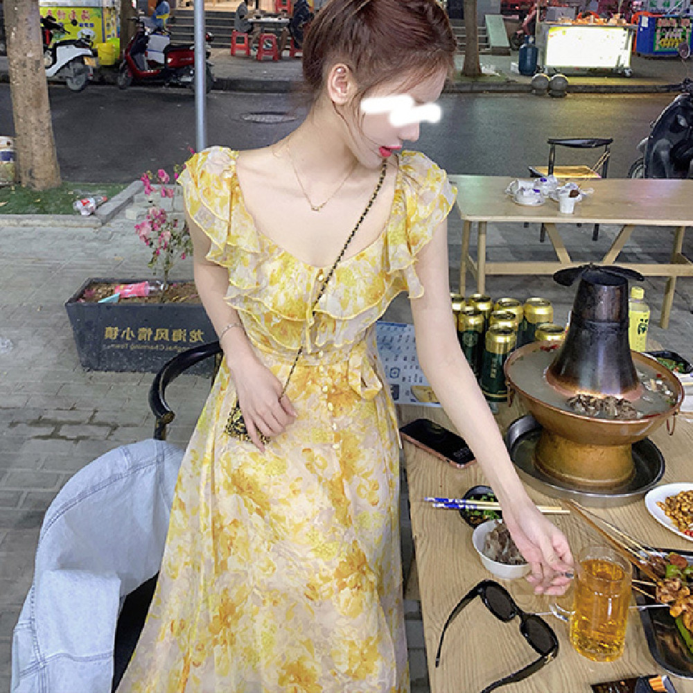 Female Spring And Autumn Beach Vacation Summer Short Sleeve Skirt Long Skirt Style - Shop at LoveMi