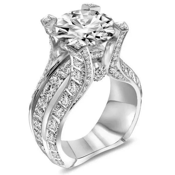 Rose Gold Electroplated Oval Shaped Zircon Engagement
