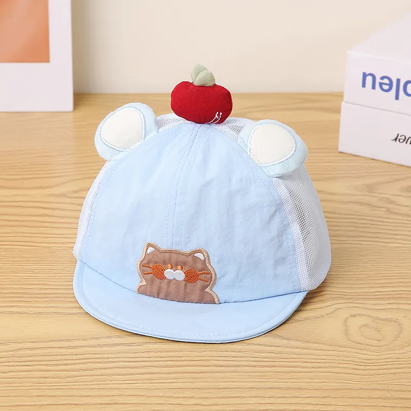 Children's Cartoon Cat Embroidered Apple Decorative Patchwork