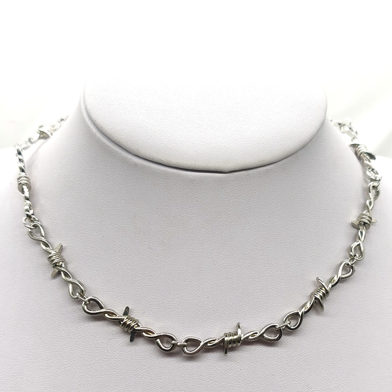 Hip Hop Wire Brambles Thorns Chain Necklace