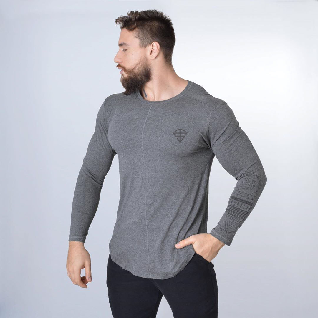 Fashion Men's Knitwear Long Sleeve T-shirt