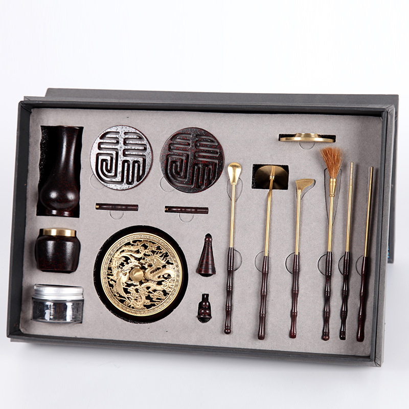 Burning Blue Red Fragrant Gray Pressed Powder Seal Character Incense Mold - Image 4