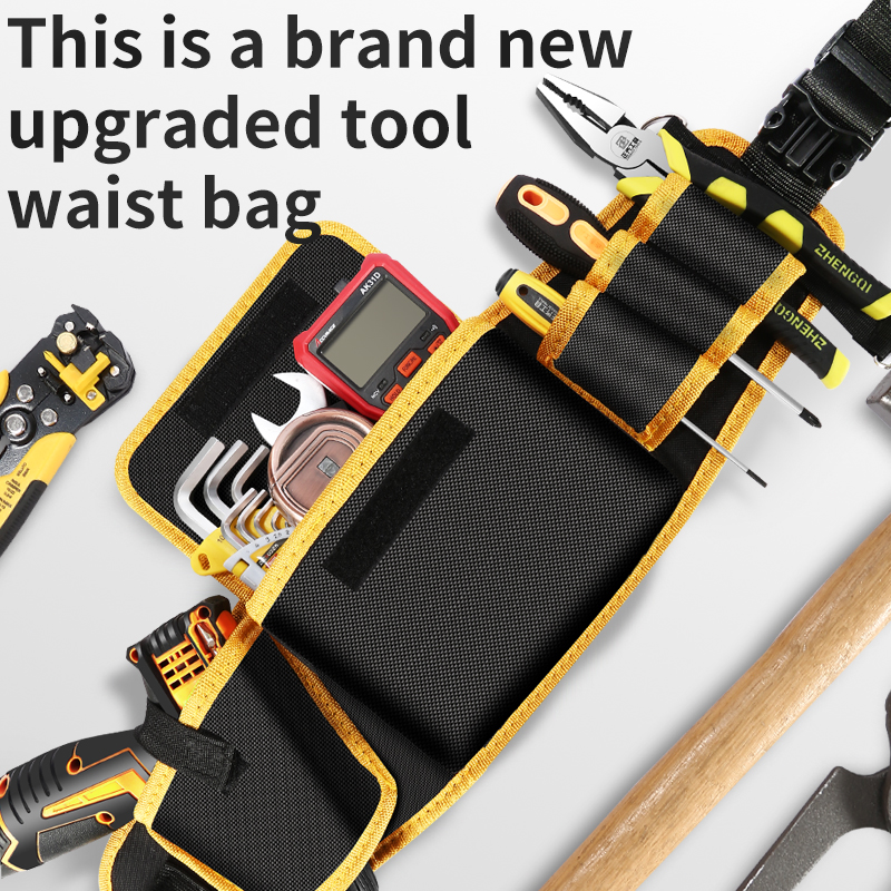 Electrician Tool Kit Special Portable Small Waist Bag Canvas Sturdy And Durable Waist Bag Belt Multi-function Storage And Repair Bag — foto 5