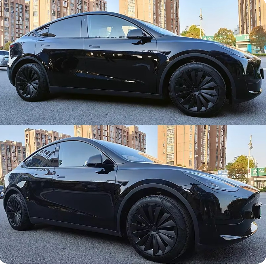 For tesla model y 4 x 19 inch wheel covers included l ogo
