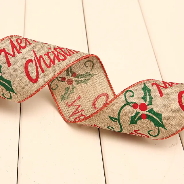 Christmas Printed Polka Dot Linen Webbing Decoration - Shop at LoveMi