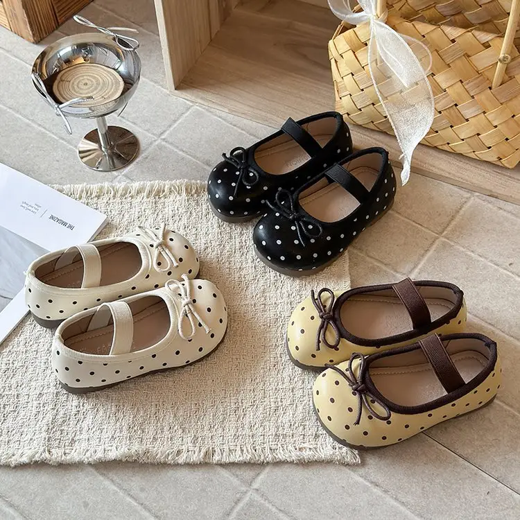 Girls' Leather Shoes, Children's Shallow Mouth Single
