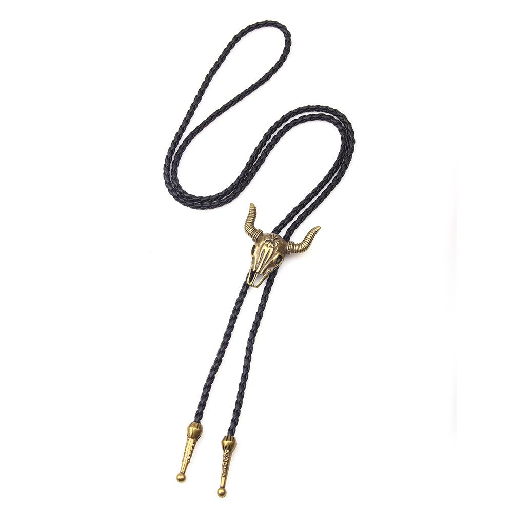 Fashion Retro Long Cowhide Necklace