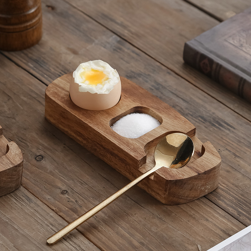 Complete egg cup craft set with wooden tray, punch & holder