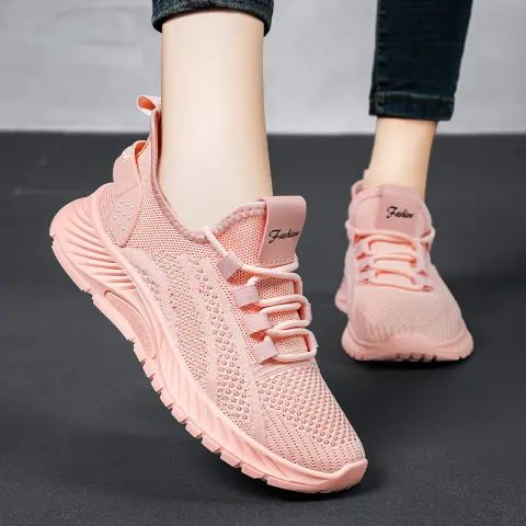 Fashion Casual Sports Shoes Women Lace Up Flat Lightweight