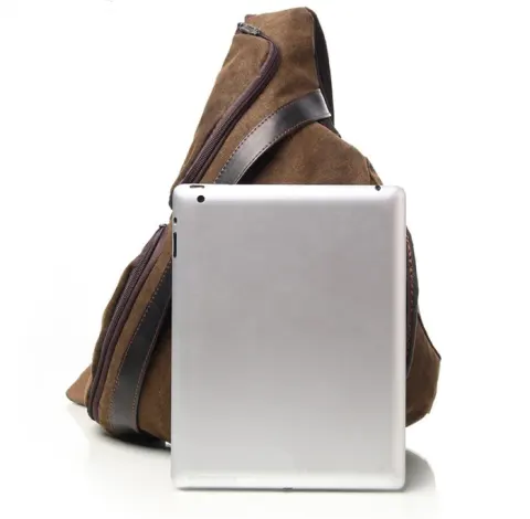 Triangle Korean Retro Wash Canvas Men's Shoulder Bag High