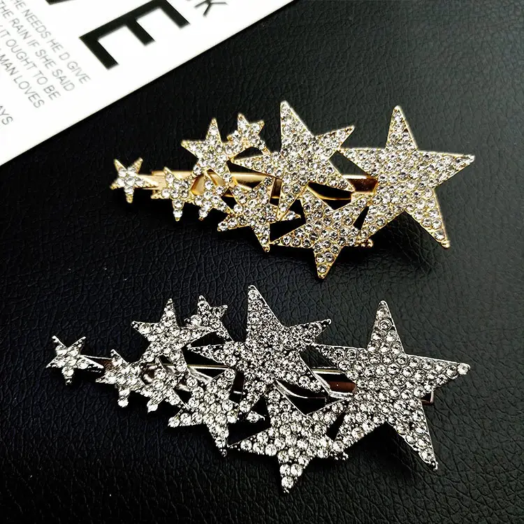 Full Diamond Barrettes Side Big And Small