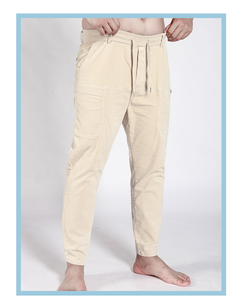 Title 6, Pantalones Casuales de Terciopelo para Hombre c...