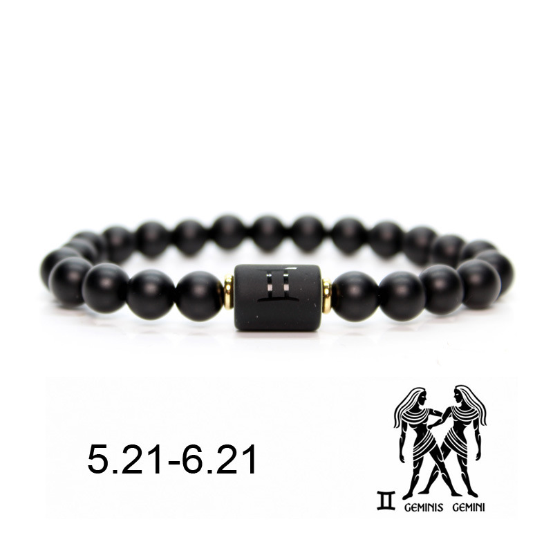 Double-sided Constellation Symbol Pattern Bracelet