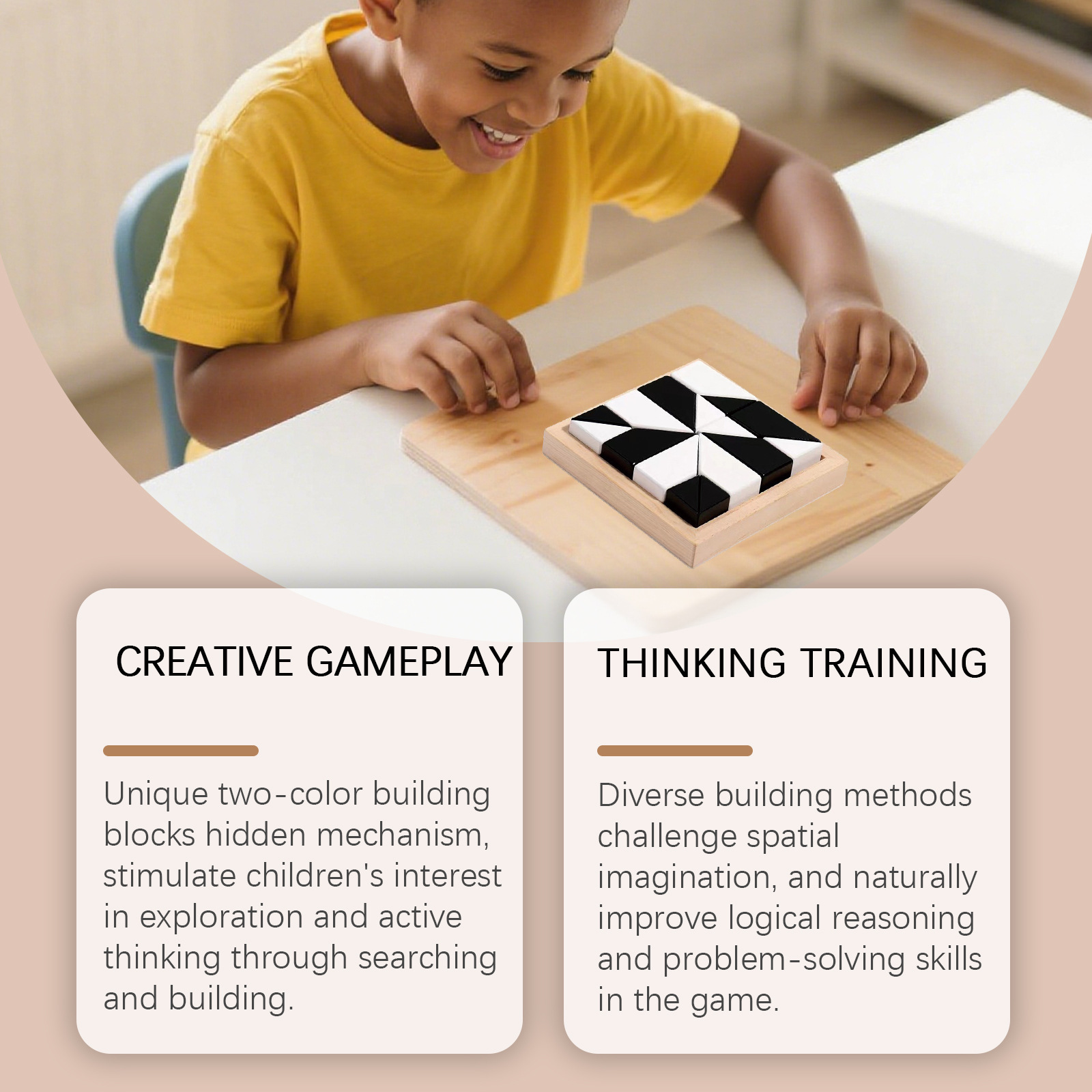 DOWMOO Hidden Block Puzzle - Children's Logical Thinking Development, Parent-Child Interactive Game Assembly Toy 2