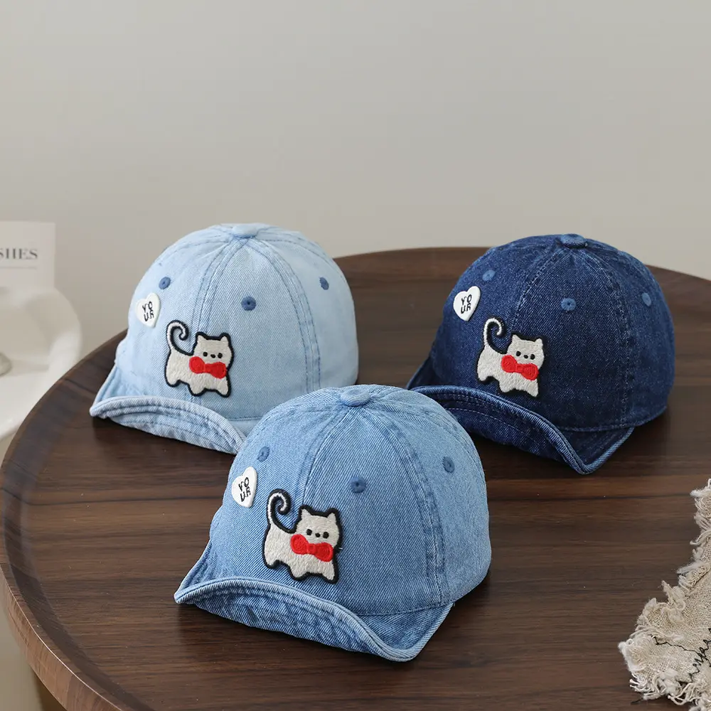 Children's Washable Denim Soft-brimmed Baseball Cap