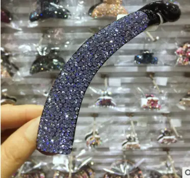 Crystal Rhinestone Banana Hair Clip for Ponytails