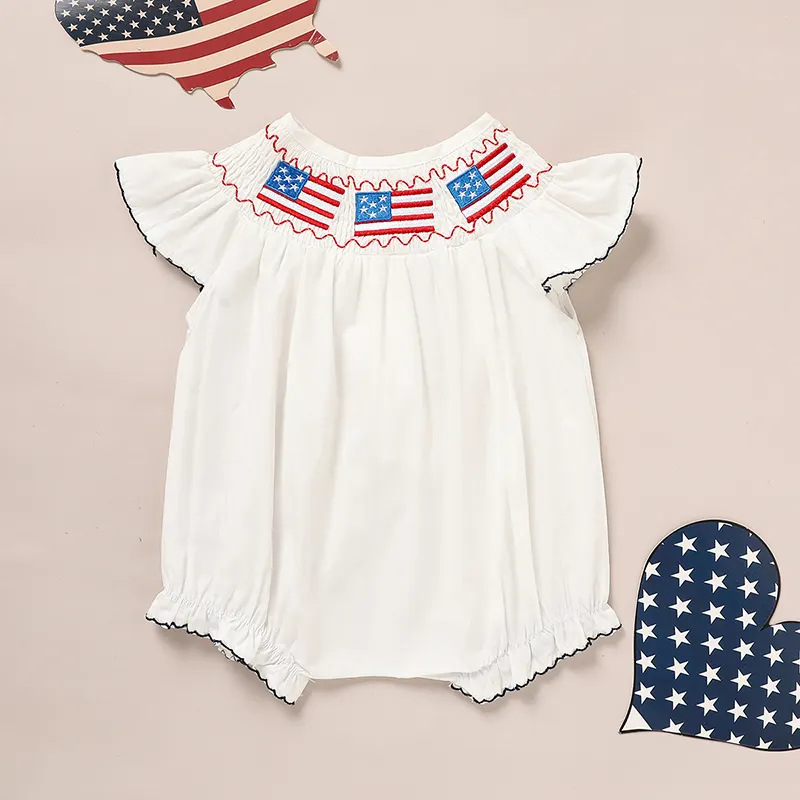 Baby Girl 4th Of July Bubble Romper