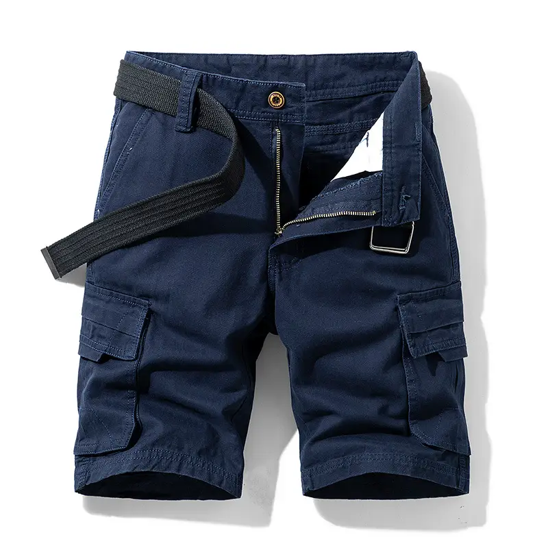 Men's Casual Pants Cotton Five-point Pants Overalls