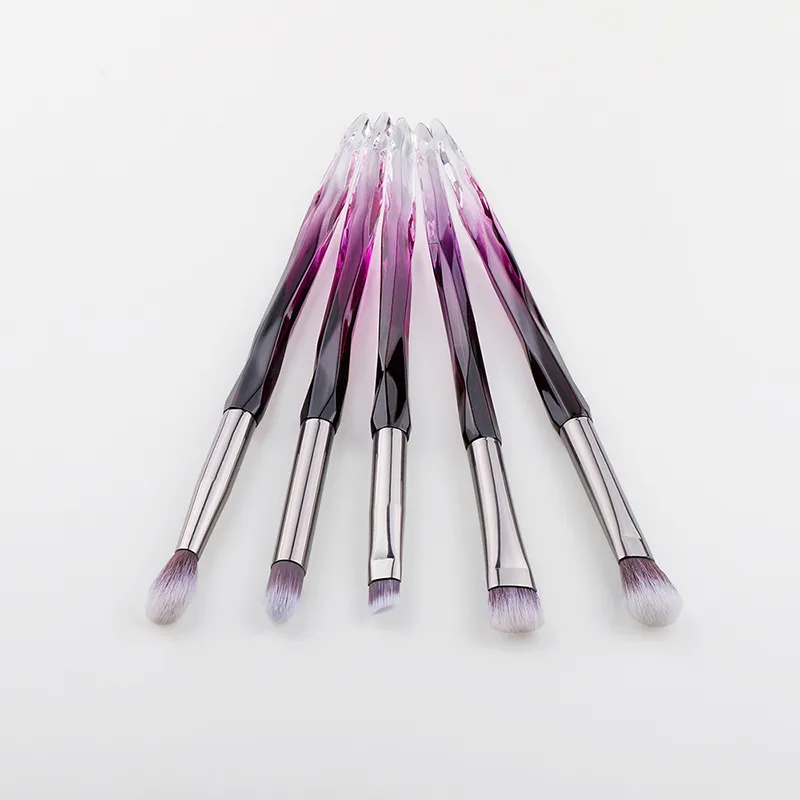 Eye Makeup Brush Eye Shadow Brush Set Beginner Nose Shadow Brush Soft Lip Brush - Purple Brown