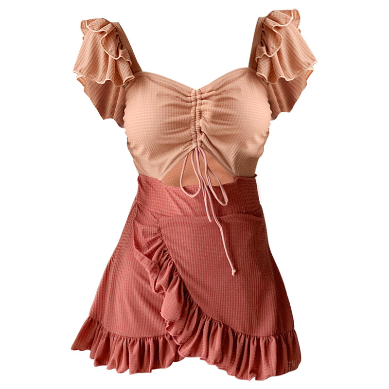 Conservative One-piece Slimming Belly Les Sexy Swimsuit