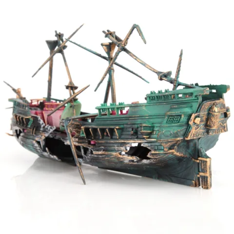Fish Tank Aquarium Pirate Ship Landscaping Decoration