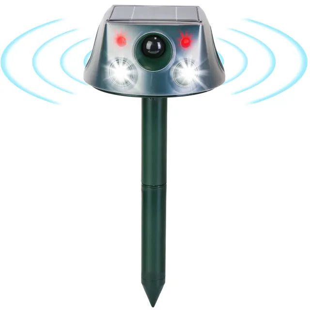 Ultrasonic Solar Animal Repeller Outdoor Mole Snake Squirrel Repellent Waterproof With 3 Modes Motion Sensor Vibration Stake For Farm Garden Yard ... 1Pc - Shop at LoveMi