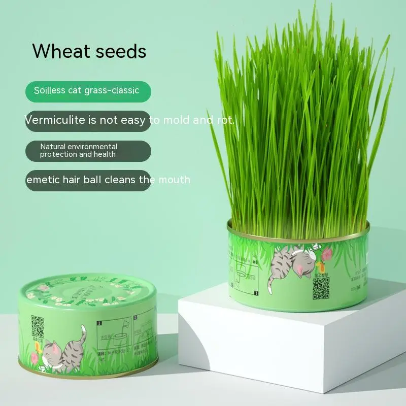 Cat Grass Cup Soilless Hydroponic Seed Spit Hair Ball Snacks - Cat Grass Can Wheat Seeds