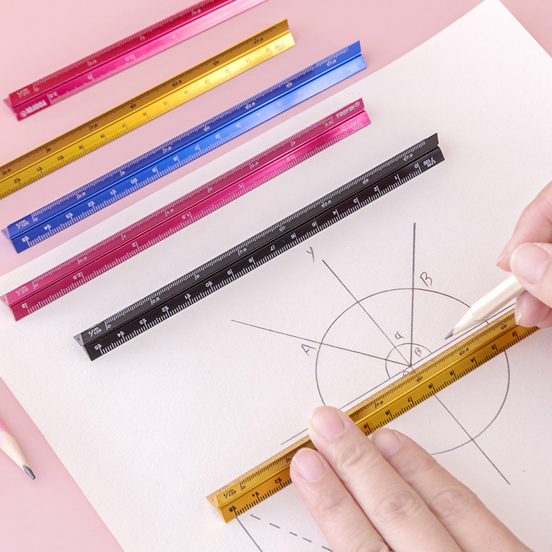 Color Aluminum Ruler Scale Multifunctional 15cm