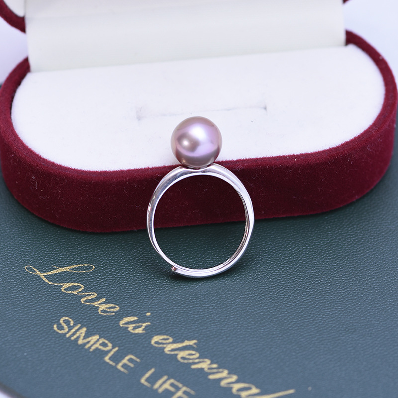 Title 2, Freshwater Pearl 9-10mmS925 Silver Adjustable Ring