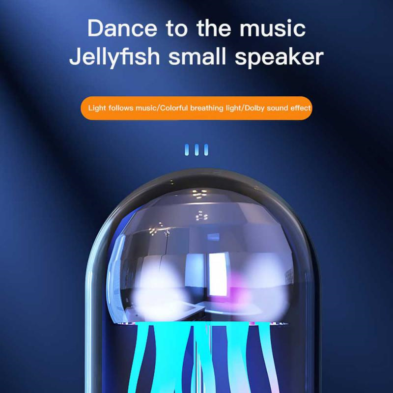 3in1 Colorful Jellyfish Lamp med Clock Luminous bærbar - Miniatyr 7