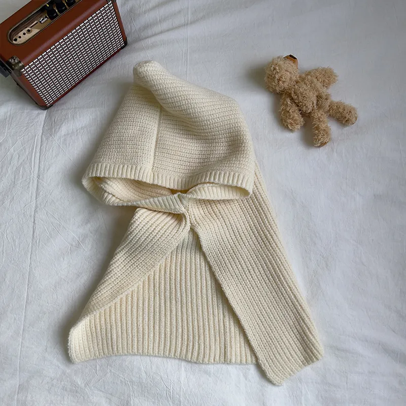 Women's Autumn And Winter Ear Protection Hat With Neck Balaclava - Beige