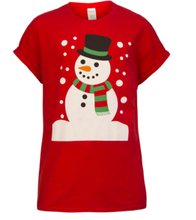 Fashionable Penguin Printed Christmas T shirt Snowman - Shop at LoveMi