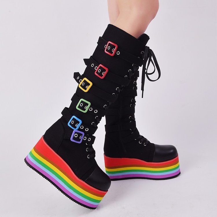 Title 1, High Heel Thick Sole High Boots Children Water ...