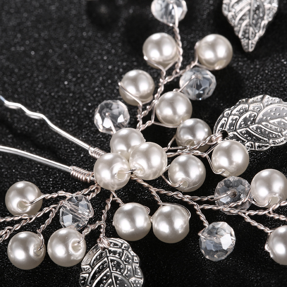 Alloy Leaf Bridal Hairpin — foto 3